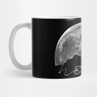 HOME Mountains On MOON, Full Moon Mug